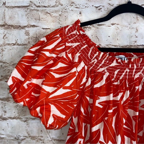 Anthropologie WHIT TWO Banana Leaf Off-The-Shoulder Tunic Dress Size Sma… - Picture 5 of 8